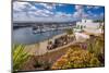 View of harbour from elevated position, Puerto del Carmen, Lanzarote, Las Palmas-Frank Fell-Mounted Photographic Print