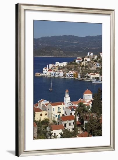 View of Harbour, Kastellorizo (Meis), Dodecanese, Greek Islands, Greece, Europe-Stuart Black-Framed Photographic Print