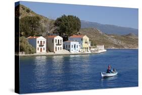 View of Harbour, Kastellorizo (Meis), Dodecanese, Greek Islands, Greece, Europe-Stuart Black-Stretched Canvas