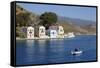 View of Harbour, Kastellorizo (Meis), Dodecanese, Greek Islands, Greece, Europe-Stuart Black-Framed Stretched Canvas