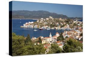 View of Harbour, Kastellorizo (Meis), Dodecanese, Greek Islands, Greece, Europe-Stuart Black-Stretched Canvas