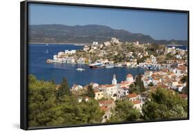 View of Harbour, Kastellorizo (Meis), Dodecanese, Greek Islands, Greece, Europe-Stuart Black-Framed Photographic Print