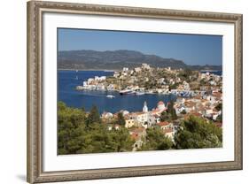 View of Harbour, Kastellorizo (Meis), Dodecanese, Greek Islands, Greece, Europe-Stuart Black-Framed Photographic Print