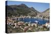 View of Harbour, Kastellorizo (Meis), Dodecanese, Greek Islands, Greece, Europe-Stuart Black-Stretched Canvas