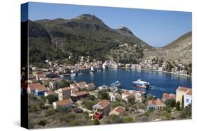 View of Harbour, Kastellorizo (Meis), Dodecanese, Greek Islands, Greece, Europe-Stuart Black-Stretched Canvas