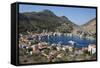 View of Harbour, Kastellorizo (Meis), Dodecanese, Greek Islands, Greece, Europe-Stuart Black-Framed Stretched Canvas