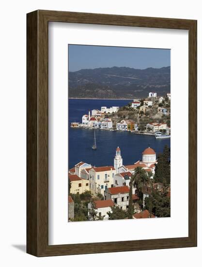 View of Harbour, Kastellorizo (Meis), Dodecanese, Greek Islands, Greece, Europe-Stuart Black-Framed Photographic Print