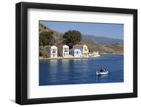 View of Harbour, Kastellorizo (Meis), Dodecanese, Greek Islands, Greece, Europe-Stuart Black-Framed Photographic Print