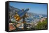 View of Harbour, Monaco, Mediterranean, Europe-Frank Fell-Framed Stretched Canvas
