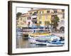 View of Harbour with Fishing and Leisure Boats, Sanary, Var, Cote d'Azur, France-Per Karlsson-Framed Photographic Print