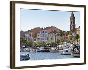 View of Harbour with Fishing and Leisure Boats, Sanary, Var, Cote d'Azur, France-Per Karlsson-Framed Photographic Print