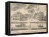 View of Harvard University before the American Revolution-null-Framed Stretched Canvas