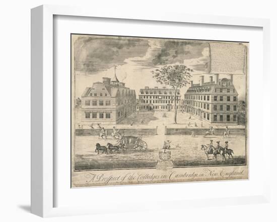 View of Harvard University before the American Revolution-null-Framed Giclee Print