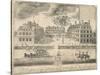 View of Harvard University before the American Revolution-null-Stretched Canvas