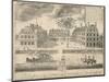 View of Harvard University before the American Revolution-null-Mounted Giclee Print