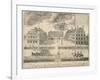 View of Harvard University before the American Revolution-null-Framed Giclee Print