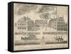 View of Harvard University before the American Revolution-null-Framed Stretched Canvas