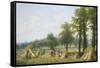 View of Harvesting near Warwick-Thomas Baker-Framed Stretched Canvas