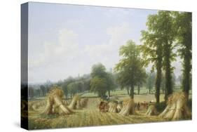 View of Harvesting near Warwick-Thomas Baker-Stretched Canvas