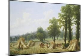 View of Harvesting near Warwick-Thomas Baker-Mounted Giclee Print