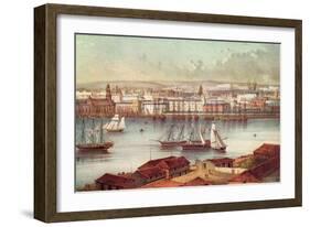 View of Havana, Cuba, Mid-19th Century (Colour Litho)-South American-Framed Giclee Print