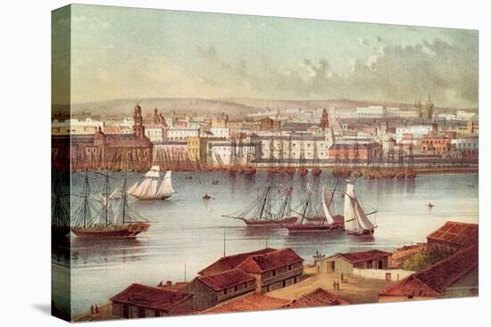 View of Havana, Cuba, Mid-19th Century (Colour Litho)-South American-Stretched Canvas