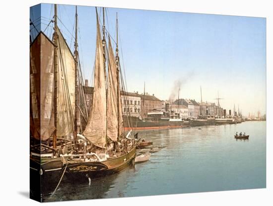 View of Havnegade, Copenhagen, Pub. 1900-null-Stretched Canvas