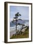 View of Haystack Rock and Cannon Beach, from Highway 101, Oregon, USA-Jamie & Judy Wild-Framed Photographic Print