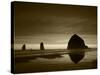 View of Haystack Rock on Cannon Beach at Sunset, Oregon, USA-Stuart Westmorland-Stretched Canvas