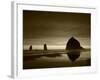 View of Haystack Rock on Cannon Beach at Sunset, Oregon, USA-Stuart Westmorland-Framed Photographic Print