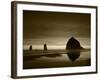 View of Haystack Rock on Cannon Beach at Sunset, Oregon, USA-Stuart Westmorland-Framed Photographic Print