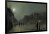 View of Heath Street by Night-Atkinson Grimshaw-Framed Giclee Print