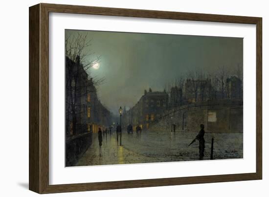 View of Heath Street by Night-Atkinson Grimshaw-Framed Giclee Print