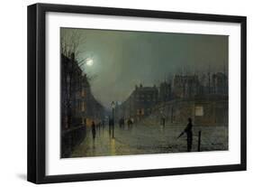 View of Heath Street by Night-Atkinson Grimshaw-Framed Giclee Print