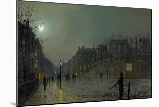 View of Heath Street by Night-Atkinson Grimshaw-Mounted Giclee Print
