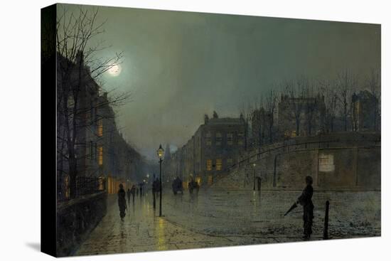 View of Heath Street by Night-Atkinson Grimshaw-Stretched Canvas