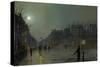 View of Heath Street by Night-Atkinson Grimshaw-Stretched Canvas