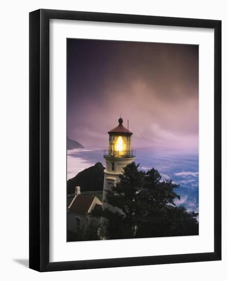 View of Heceta Head Lighthouse at Dusk, Oregon, USA-Stuart Westmorland-Framed Photographic Print