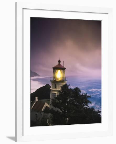 View of Heceta Head Lighthouse at Dusk, Oregon, USA-Stuart Westmorland-Framed Photographic Print