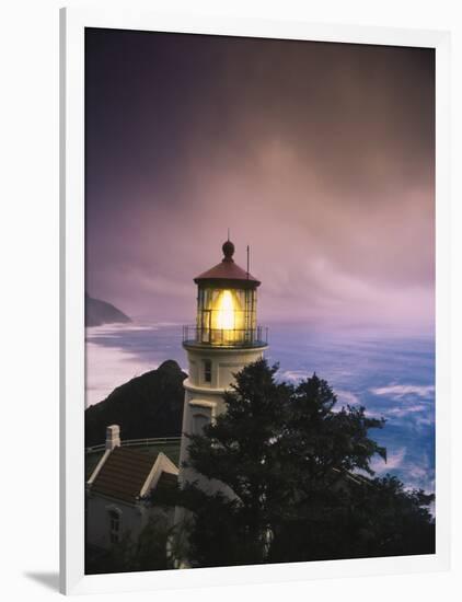 View of Heceta Head Lighthouse at Dusk, Oregon, USA-Stuart Westmorland-Framed Photographic Print