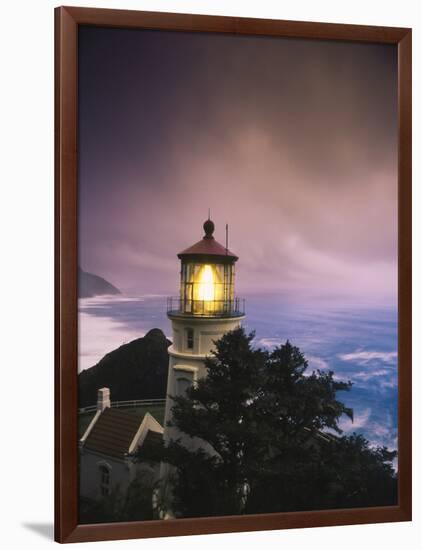 View of Heceta Head Lighthouse at Dusk, Oregon, USA-Stuart Westmorland-Framed Photographic Print