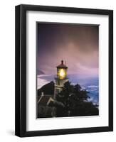 View of Heceta Head Lighthouse at Dusk, Oregon, USA-Stuart Westmorland-Framed Photographic Print