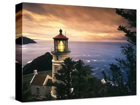 View of Heceta Head Lighthouse at Sunset, Oregon, USA-Stuart Westmorland-Stretched Canvas