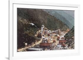 View of Hecla Mine Looking Down the Canyon - Burke, ID-Lantern Press-Framed Premium Giclee Print