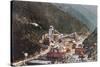 View of Hecla Mine Looking Down the Canyon - Burke, ID-Lantern Press-Stretched Canvas