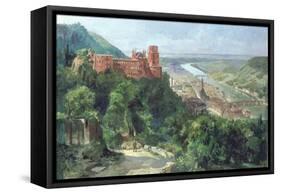 View of Heidelberg, c.1910-Fritz Genutat-Framed Stretched Canvas