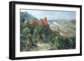 View of Heidelberg, c.1910-Fritz Genutat-Framed Giclee Print