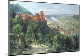 View of Heidelberg, c.1910-Fritz Genutat-Mounted Giclee Print