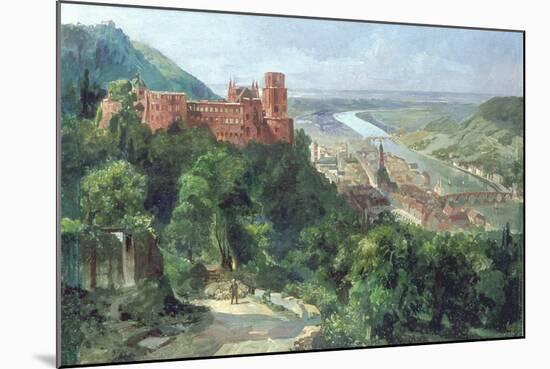 View of Heidelberg, c.1910-Fritz Genutat-Mounted Giclee Print