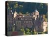 View of Heidelberg's Old Town and Heidelberg Castle from the Philosophenweg, Heidelberg, Germany-Michael DeFreitas-Stretched Canvas